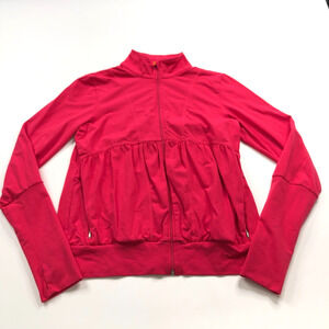 Lucy Medium Womens Athleisure Full Zip Track Jacket Nylon Pink PLS READ STAIN